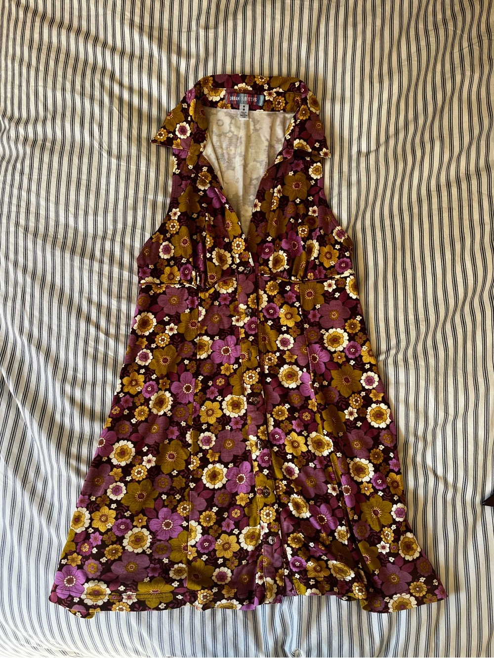 Urban Outfitters Floral Halter Mini Dress Size M